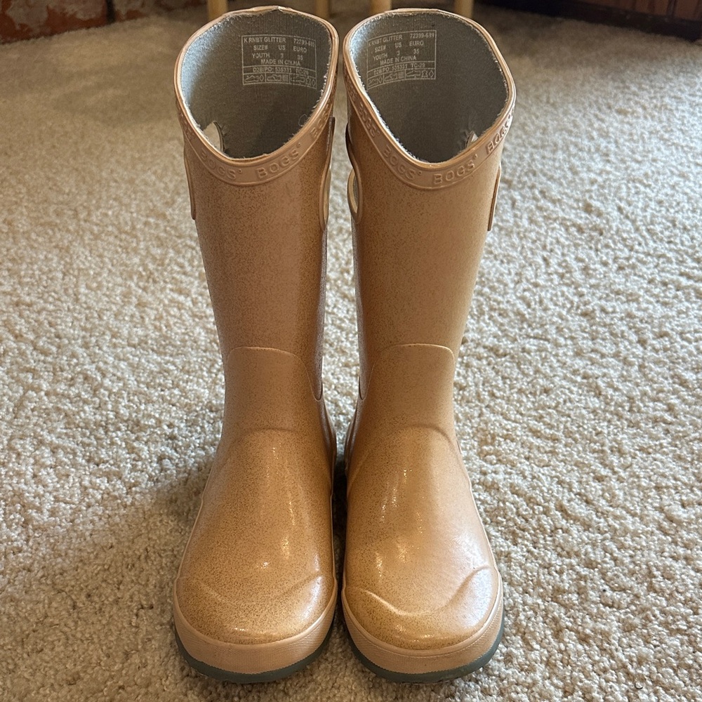 BOGS Kids Glitter Rose Pink Rain Boots